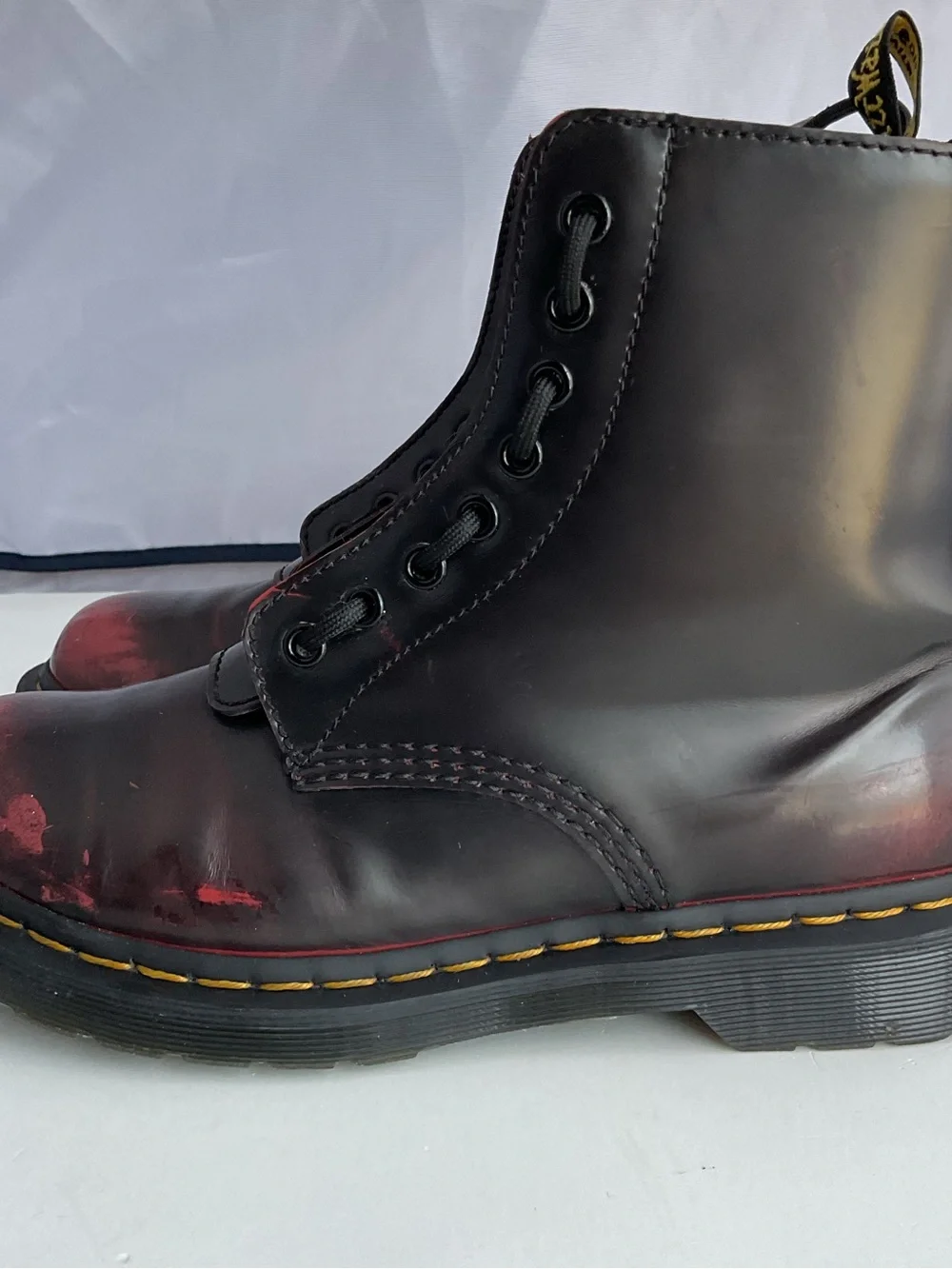 Dr Martens 1460 Pascal Front Zip Cherry Red Women’s Size 8 Rare VHTF